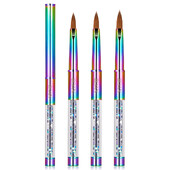 BQAN Kolinsky Acrylic Nail Brush Set 3D Pure Handmade Nail Brushes for Acrylic Application Professional Nail Art Brush