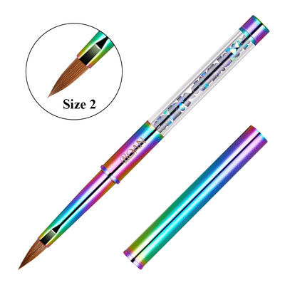 BQAN Kolinsky Acrylic Nail Brush Set 3D Pure Handmade Nail Brushes for Acrylic Application Professional Nail Art Brush