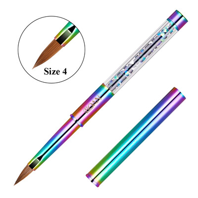 BQAN Kolinsky Acrylic Nail Brush Set 3D Pure Handmade Nail Brushes for Acrylic Application Professional Nail Art Brush