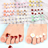 8 kom/pak. Silikonski odvajač za nožne prste Slatki mekani alati za pedikuru Tratinčica, srce od kamenčića Odvajač za prste stopala Alati za njegu BES13