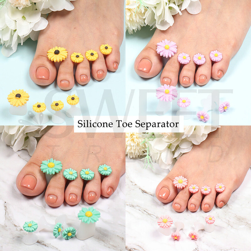8 kom/pak. Silikonski odvajač za nožne prste Slatki mekani alati za pedikuru Tratinčica, srce od kamenčića Odvajač za prste stopala Alati za njegu BES13