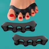 1 ζεύγος σιλικόνης διαχωριστής δακτύλων σιλικόνης Διορθωτικό υλικό σιλικόνης Διαχωρισμός δακτύλων Εργαλείο περιποίησης ποδιών σφυρί Διορθωτή δακτύλων Soft Uñas