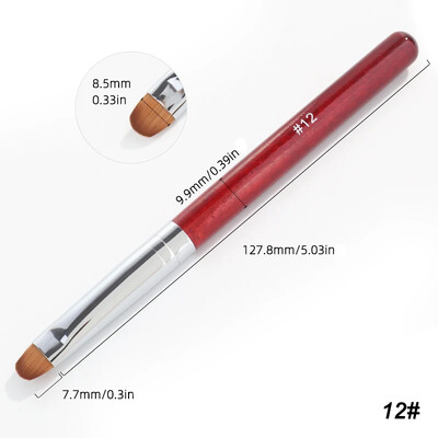 Kolinsky French Nail Art Kist Dual End Nail Art Dotting Pen Akrilni crtež Rhinestone Gel Painting Alat za manikuru za početnike