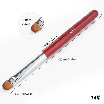 Kolinsky French Nail Art Kist Dual End Nail Art Dotting Pen Akrilni crtež Rhinestone Gel Painting Alat za manikuru za početnike