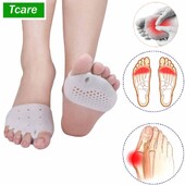 Tcare Foot Care Brace Support gél lábpárnák, természetesen korrigálja a lábujjakat lábujjleválasztókkal. Nagyszerű választás az unisex bütykök elleni küzdelemhez