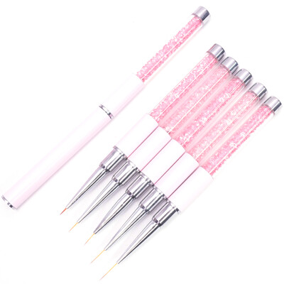 Linii de pensulă pentru arta unghiilor, cu dungi, pictură cu flori, pix pentru desen, gel UV acrilic, grile de extensie, perie, design 3D, instrumente de manichiură pentru desen