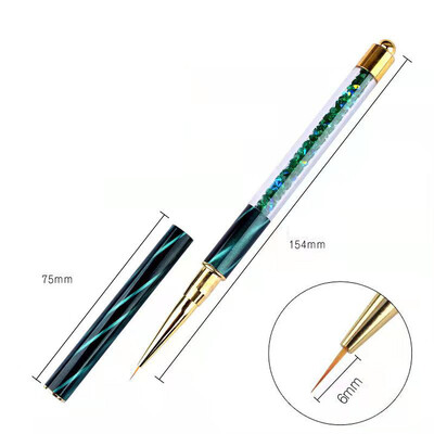 Nails Art Kist Linije Pruge Cvijeće Olovka za crtanje Akrilni UV gel Mreže za proširenje Kist 3D dizajn Alati za manikuru