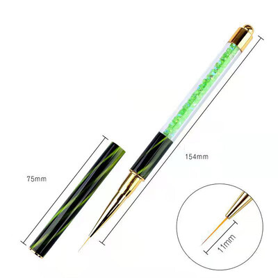 Nails Art Kist Linije Pruge Cvijeće Olovka za crtanje Akrilni UV gel Mreže za proširenje Kist 3D dizajn Alati za manikuru