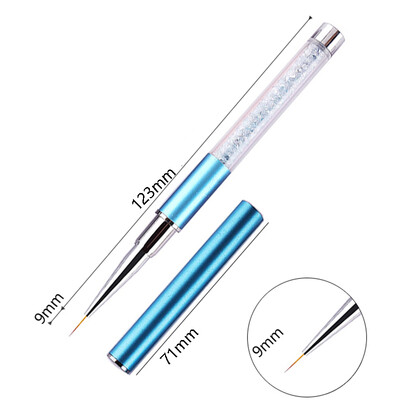 Nails Art Kist Linije Pruge Cvijeće Olovka za crtanje Akrilni UV gel Mreže za proširenje Kist 3D dizajn Alati za manikuru