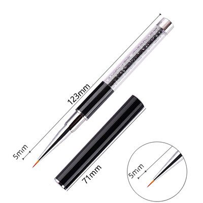 Nails Art Kist Linije Pruge Cvijeće Olovka za crtanje Akrilni UV gel Mreže za proširenje Kist 3D dizajn Alati za manikuru