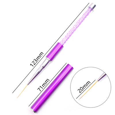 Nails Art Kist Linije Pruge Cvijeće Olovka za crtanje Akrilni UV gel Mreže za proširenje Kist 3D dizajn Alati za manikuru