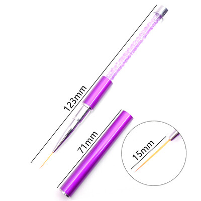 Nails Art Kist Linije Pruge Cvijeće Olovka za crtanje Akrilni UV gel Mreže za proširenje Kist 3D dizajn Alati za manikuru