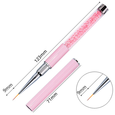 Nails Art Kist Linije Pruge Cvijeće Olovka za crtanje Akrilni UV gel Mreže za proširenje Kist 3D dizajn Alati za manikuru