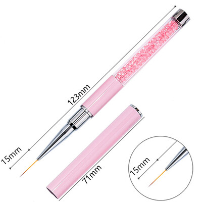 Nails Art Kist Linije Pruge Cvijeće Olovka za crtanje Akrilni UV gel Mreže za proširenje Kist 3D dizajn Alati za manikuru