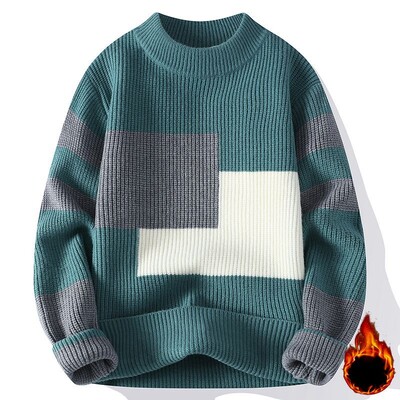 Ανδρικά χειμωνιάτικα πλεκτά πουλόβερ Fleece Ζεστά πουλόβερ καλής ποιότητας Ανδρικά ρούχα Φαρδιά πουλόβερ για άνδρες 4XL Ανδρικά ρούχα