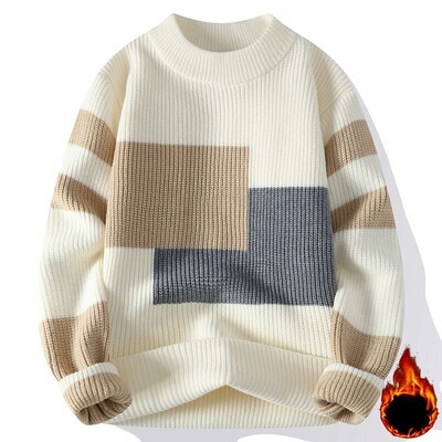 Ανδρικά χειμωνιάτικα πλεκτά πουλόβερ Fleece Ζεστά πουλόβερ καλής ποιότητας Ανδρικά ρούχα Φαρδιά πουλόβερ για άνδρες 4XL Ανδρικά ρούχα