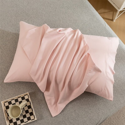 Πολυτελής μονόχρωμη μαξιλαροθήκη 2 τεμαχίων Άνετα μαλακό και υποαλλεργικό κάλυμμα μαξιλαριού για καλό βραδινό ύπνο Μαύρο γκρι ροζ