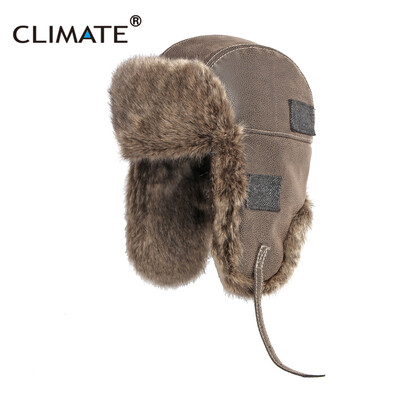 ΚΛΙΜΑ Χειμώνας Θερμό Παχύ Καπέλο Trend Bomber Καπέλα Ear Protect Πρόσωπο Αντιανεμικό Pilot'sFur Hat Russian Ushanka Καπέλα χειμερινού σκι