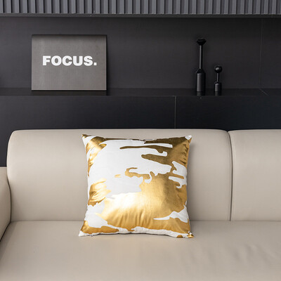 Ακανόνιστες αφηρημένες γεωμετρικές μπρονζέ τυπωμένες άνετες μαξιλαροθήκες μαξιλαροθήκες Κοχύλια για καναπέ-κρεβάτι-κρεβάτι διακόσμηση σπιτιού