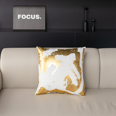 Ακανόνιστες αφηρημένες γεωμετρικές μπρονζέ τυπωμένες άνετες μαξιλαροθήκες μαξιλαροθήκες Κοχύλια για καναπέ-κρεβάτι-κρεβάτι διακόσμηση σπιτιού