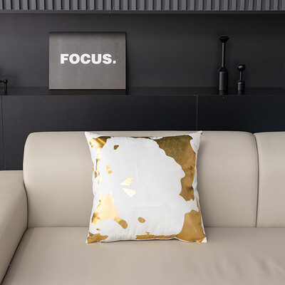 Ακανόνιστες αφηρημένες γεωμετρικές μπρονζέ τυπωμένες άνετες μαξιλαροθήκες μαξιλαροθήκες Κοχύλια για καναπέ-κρεβάτι-κρεβάτι διακόσμηση σπιτιού