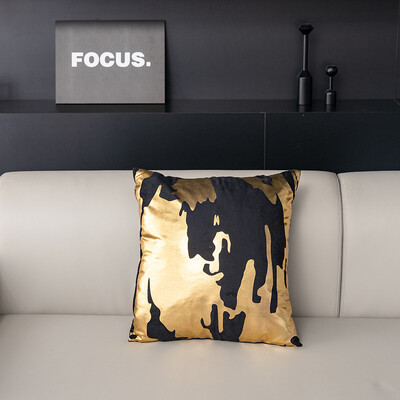 Ακανόνιστες αφηρημένες γεωμετρικές μπρονζέ τυπωμένες άνετες μαξιλαροθήκες μαξιλαροθήκες Κοχύλια για καναπέ-κρεβάτι-κρεβάτι διακόσμηση σπιτιού