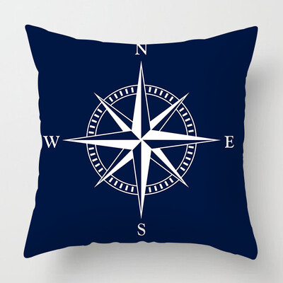 Față de pernă Nordic Albastru închis Nautic Collection Home Decor Decorat canapea Husă de pernă