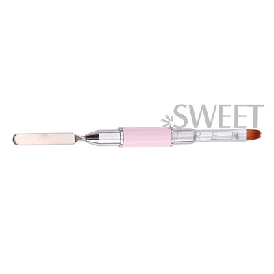 Βούρτσα με διπλό άκρο Poly Gel για νύχια Ακρυλικό Extension Gel UV Pen Palette Painting Pen Remover Spatula Stick Manicure Nail Art Tools