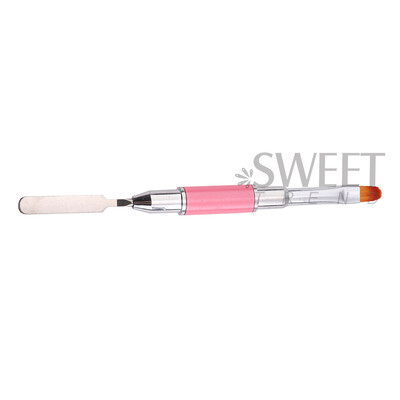 Βούρτσα με διπλό άκρο Poly Gel για νύχια Ακρυλικό Extension Gel UV Pen Palette Painting Pen Remover Spatula Stick Manicure Nail Art Tools