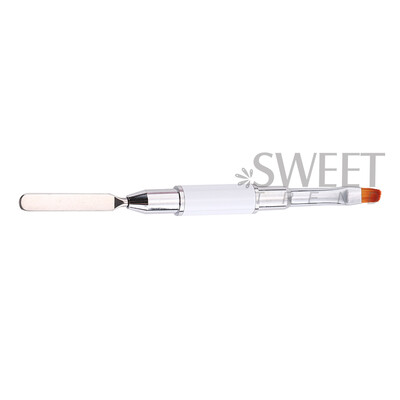 Βούρτσα με διπλό άκρο Poly Gel για νύχια Ακρυλικό Extension Gel UV Pen Palette Painting Pen Remover Spatula Stick Manicure Nail Art Tools