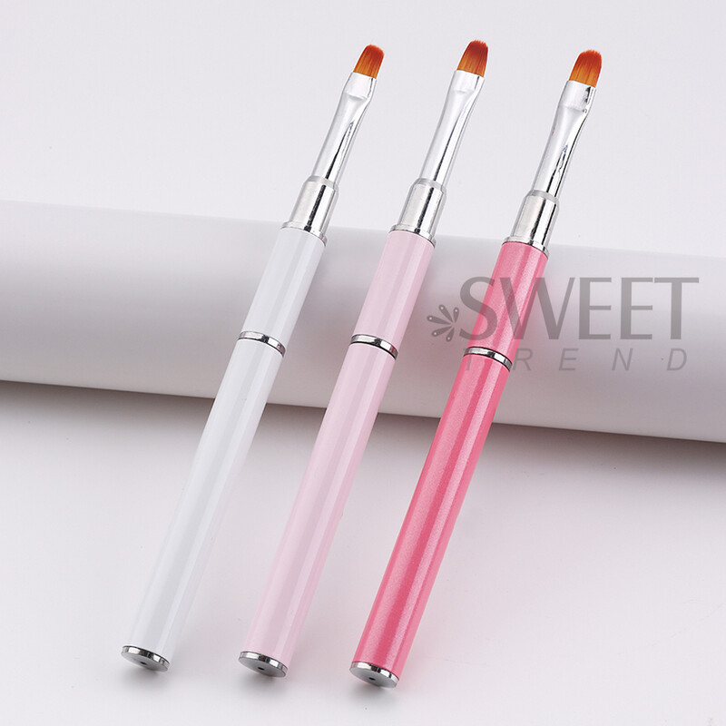 Βούρτσα με διπλό άκρο Poly Gel για νύχια Ακρυλικό Extension Gel UV Pen Palette Painting Pen Remover Spatula Stick Manicure Nail Art Tools