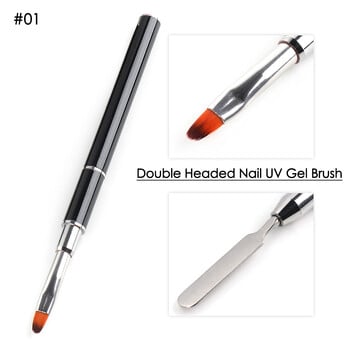 Ακρυλικό πινέλο νυχιών Σπάτουλα UV Gel Polish Extension Builder Stick Drawing Painting Pen Nail Art Brushes for Manicure Tools TR1841