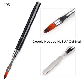 Ακρυλικό πινέλο νυχιών Σπάτουλα UV Gel Polish Extension Builder Stick Drawing Painting Pen Nail Art Brushes for Manicure Tools TR1841