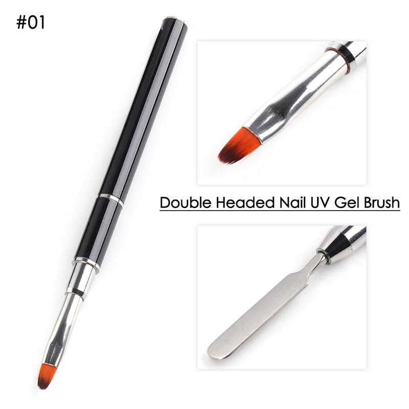 Ακρυλικό πινέλο νυχιών Σπάτουλα UV Gel Polish Extension Builder Stick Drawing Painting Pen Nail Art Brushes for Manicure Tools TR1841