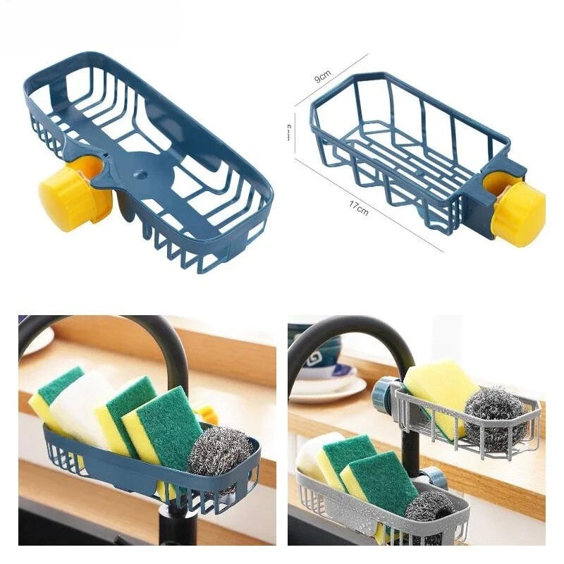 Vonios kambarys Reguliuojamas kriauklės nutekėjimo stovas Kempinėlių laikymo maišytuvo laikiklis Muilo kanalizacijos lentyna Krepšelis Organizatorius Virtuvės priedai