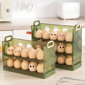 Hladnjak Kutija za pohranu jaja Dvoslojni držač stalka za jaja Spremnik za košaru za jaja Organizator Kuhinjski spremnik velikog kapaciteta