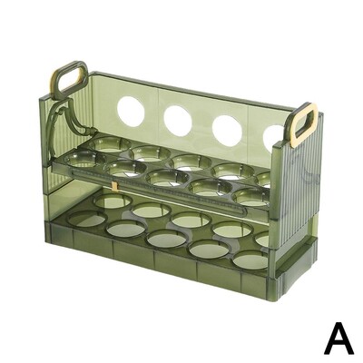 Hladnjak Kutija za pohranu jaja Dvoslojni držač stalka za jaja Spremnik za košaru za jaja Organizator Kuhinjski spremnik velikog kapaciteta