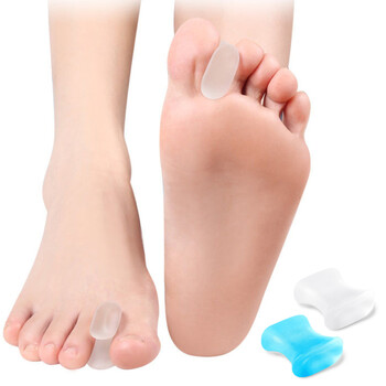 1 Pair Overlapping Toe Splitter Gel Separators Corrector Straightener Μαλακό προστατευτικό σιλικόνης Spacer Foot Care Tool Pedicure