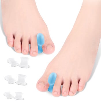 1 Pair Overlapping Toe Splitter Gel Separators Corrector Straightener Μαλακό προστατευτικό σιλικόνης Spacer Foot Care Tool Pedicure