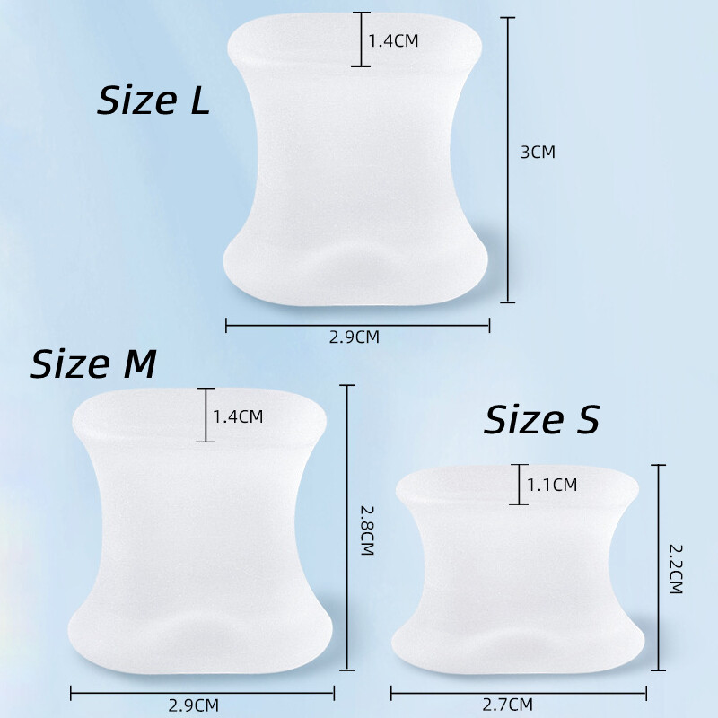 1 Pair Overlapping Toe Splitter Gel Separators Corrector Straightener Μαλακό προστατευτικό σιλικόνης Spacer Foot Care Tool Pedicure
