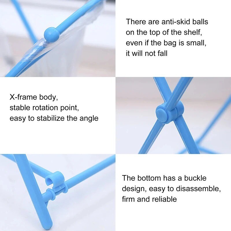 1kom ABS plastika Držač kuhinjske vreće za smeće Vješalica Sklopiva potpora Stalak za pohranu Police za vreće za smeće Kućna kuhinja Dodaci za kupaonicu