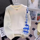 Hong Kong stil Lazy Coat Japanski dizajn Pleteni džemper Zimski džemper Muška trendi široka jesen zima debela ins odjeća