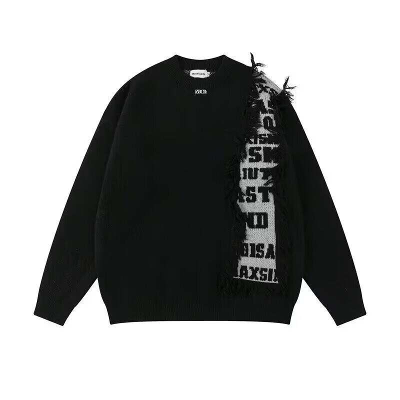 Hong Kong stil Lazy Coat Japanski dizajn Pleteni džemper Zimski džemper Muška trendi široka jesen zima debela ins odjeća