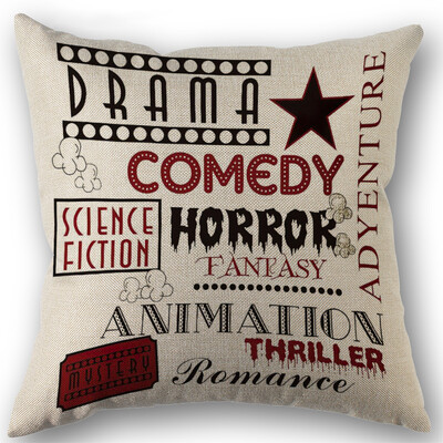Hot Sale Stamp Abeceda Movie Series Lanena jastučnica s printom Kućna sofa Jastučnica za dnevnu sobu Spavaća soba Jastučnica