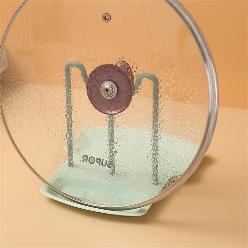 Daugiafunkcis virtuvės keptuvės puodo dangčio laikiklis Stovas Puodo dangčio stovas Šaukštas Puodo dangtis Mentele Šaukštas Sandėliavimo lentynos priedai