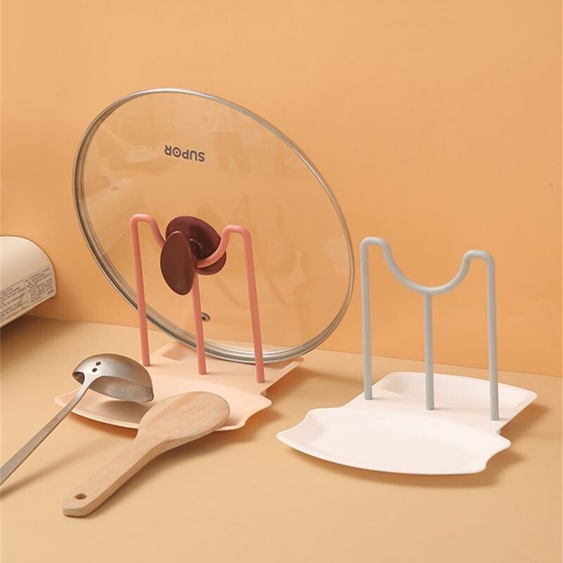 Daugiafunkcis virtuvės keptuvės puodo dangčio laikiklis Stovas Puodo dangčio stovas Šaukštas Puodo dangtis Mentele Šaukštas Sandėliavimo lentynos priedai