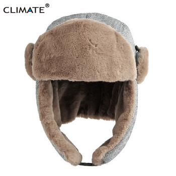 ΚΛΙΜΑ Keep Warm Καπέλο Bomber Αντιανεμικό καπέλο Ushanka Winter Ear Face Protect Καπέλα Ρώσου πιλότου Γούνινα καπέλα σκι ζεστά καπέλα για το χειμώνα