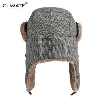 ΚΛΙΜΑ Keep Warm Καπέλο Bomber Αντιανεμικό καπέλο Ushanka Winter Ear Face Protect Καπέλα Ρώσου πιλότου Γούνινα καπέλα σκι ζεστά καπέλα για το χειμώνα