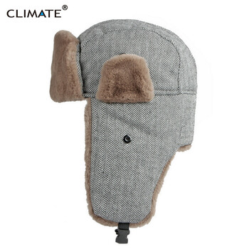 ΚΛΙΜΑ Keep Warm Καπέλο Bomber Αντιανεμικό καπέλο Ushanka Winter Ear Face Protect Καπέλα Ρώσου πιλότου Γούνινα καπέλα σκι ζεστά καπέλα για το χειμώνα