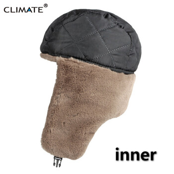 ΚΛΙΜΑ Keep Warm Καπέλο Bomber Αντιανεμικό καπέλο Ushanka Winter Ear Face Protect Καπέλα Ρώσου πιλότου Γούνινα καπέλα σκι ζεστά καπέλα για το χειμώνα